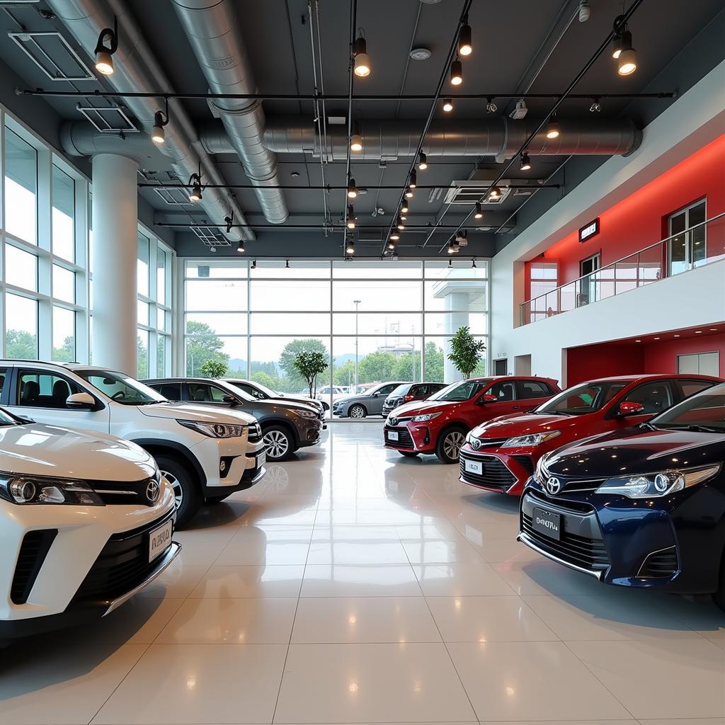 Showroom Toyota Trường Chinh hiện đại với đầy đủ các dòng xe