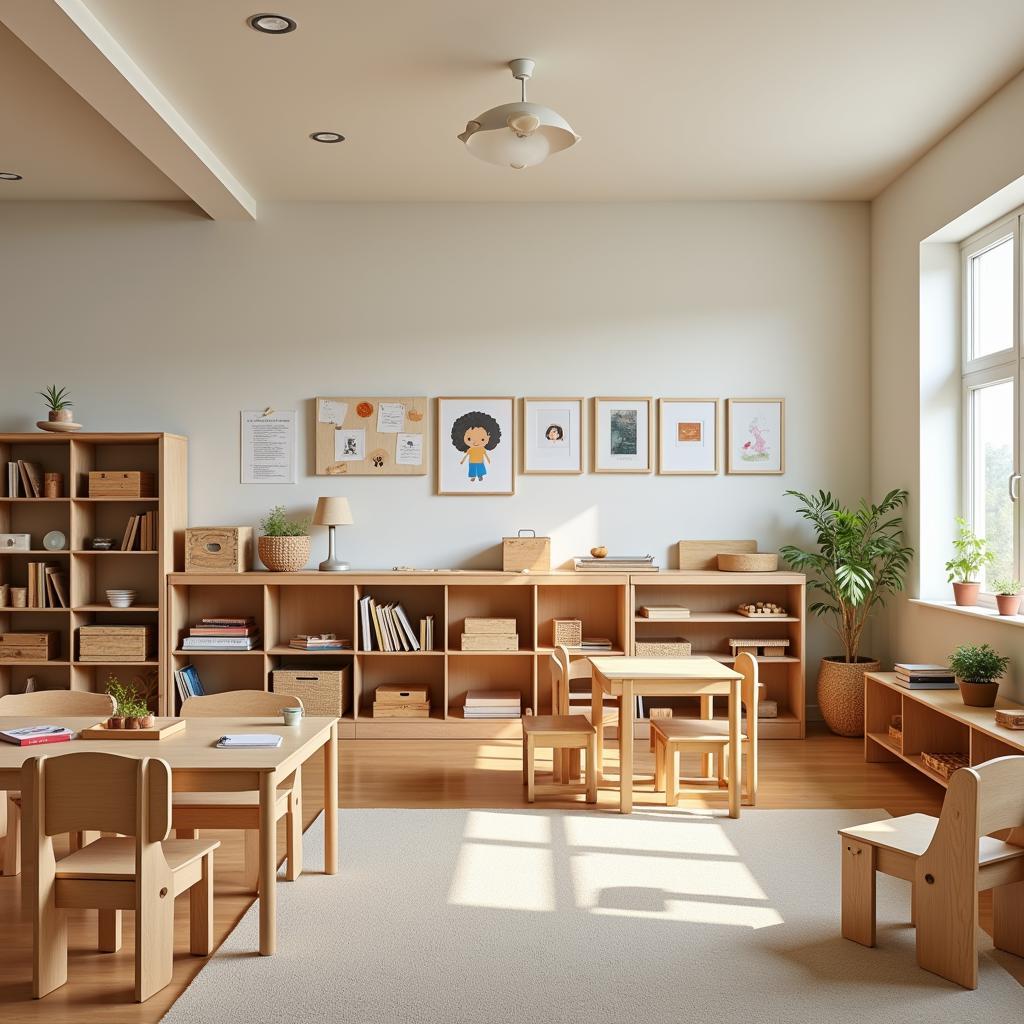 Lớp học Montessori tại trường mầm non Bà Điểm