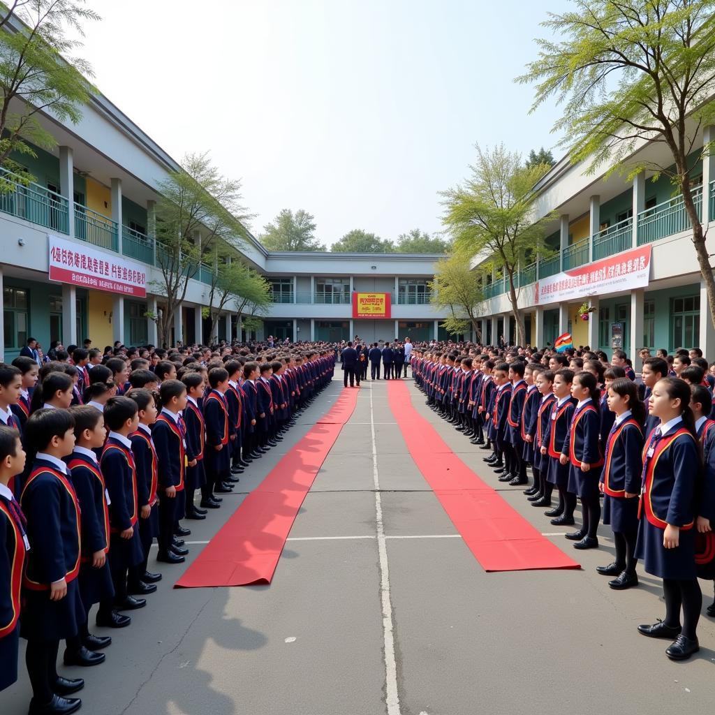 Lễ khai giảng năm học mới tại trường Tiểu học Vị Thanh 1