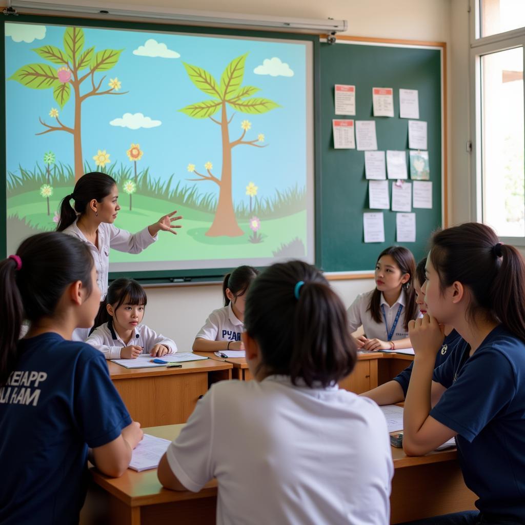 An environmental awareness class at Gia Định High School