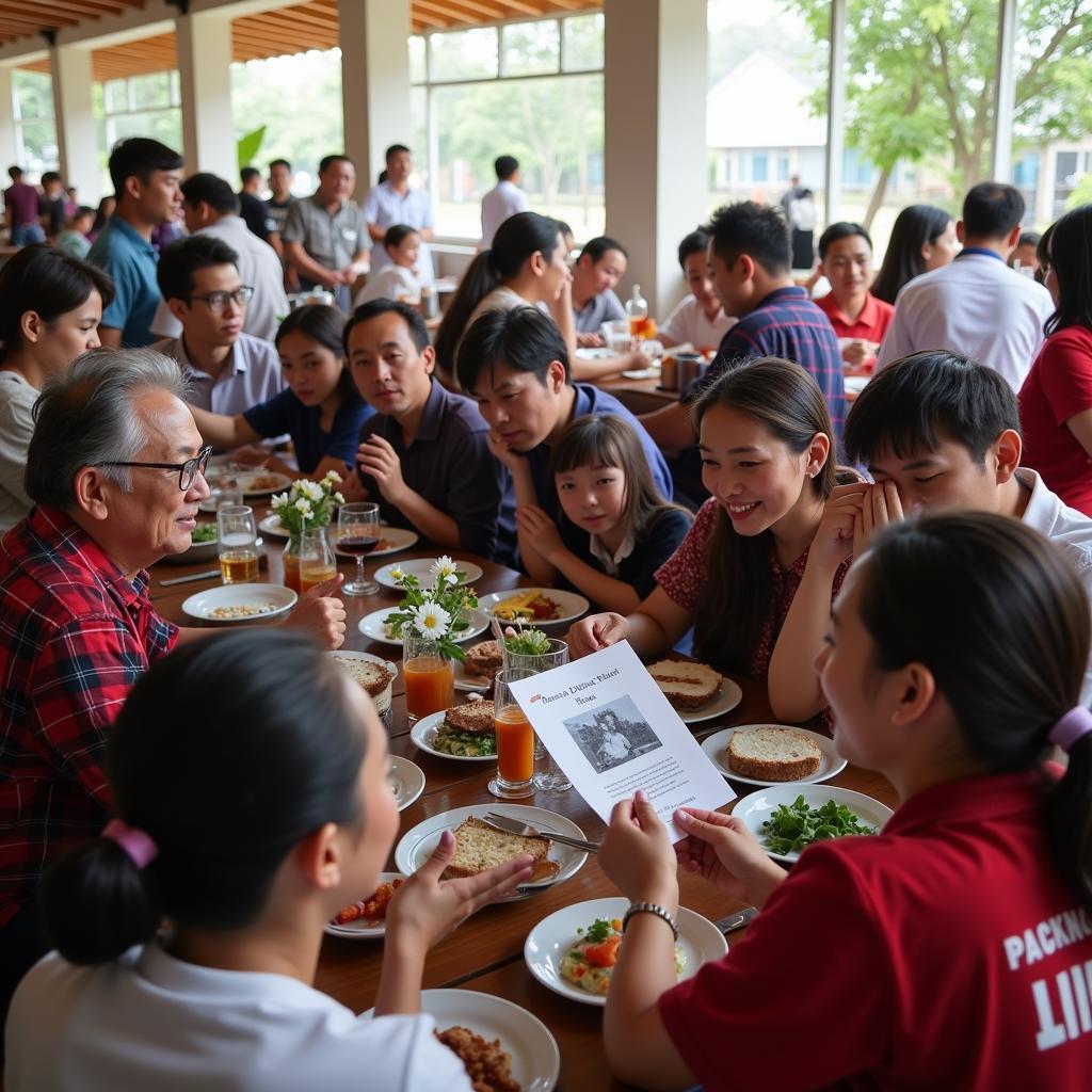 Các cựu học sinh trường Nguyễn Đình Chiểu Mỹ Tho tham gia ngày họp mặt