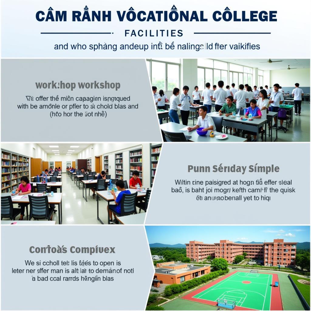 Cơ sở vật chất hiện đại tại Trường Trung Cấp Nghề Cam Ranh