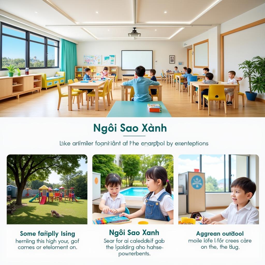 Cơ sở vật chất tại trường mầm non Ngôi Sao Xanh