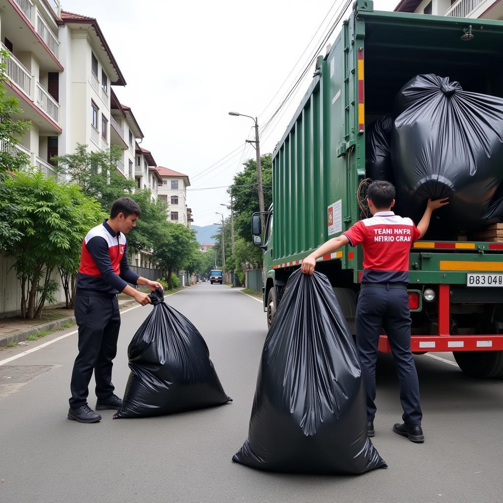 Công ty Môi trường Đô thị Thanh Hóa thu gom rác