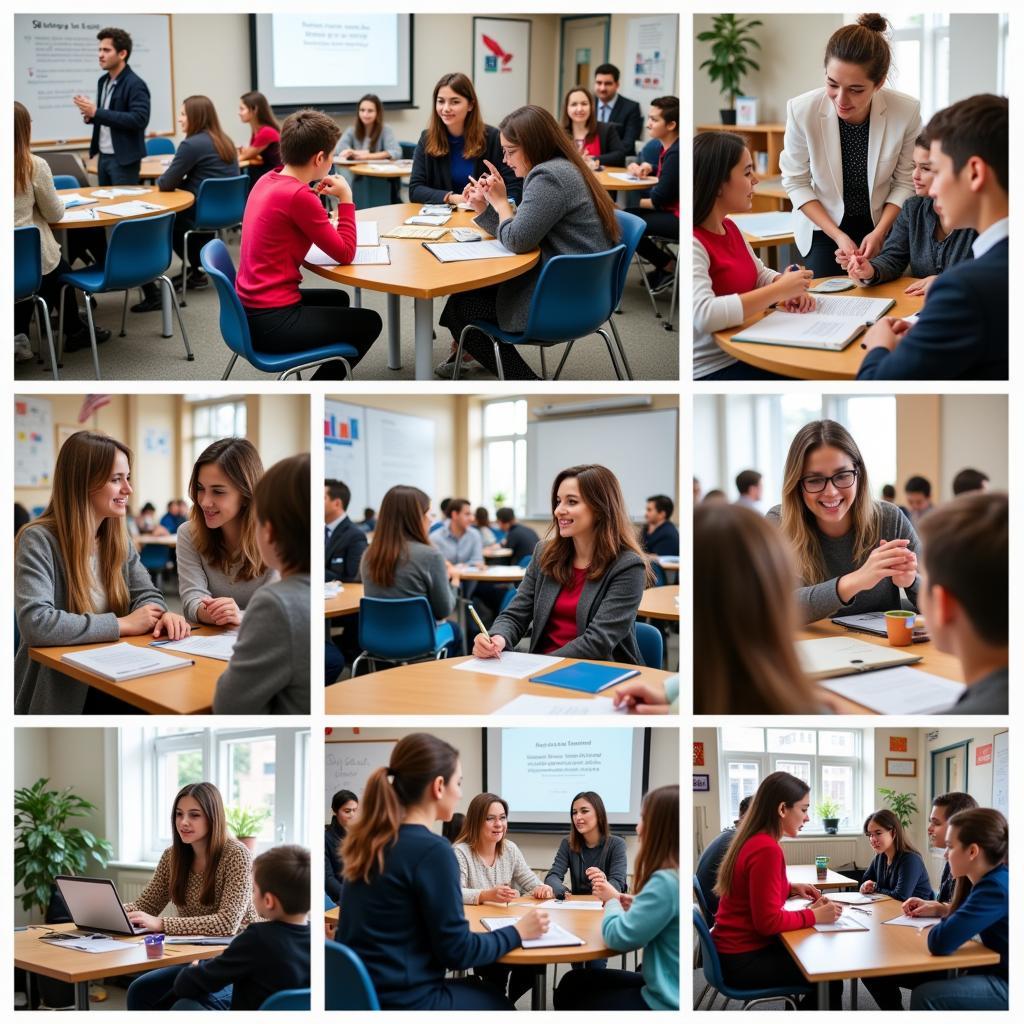 Teachers and classrooms in an English-speaking school environment