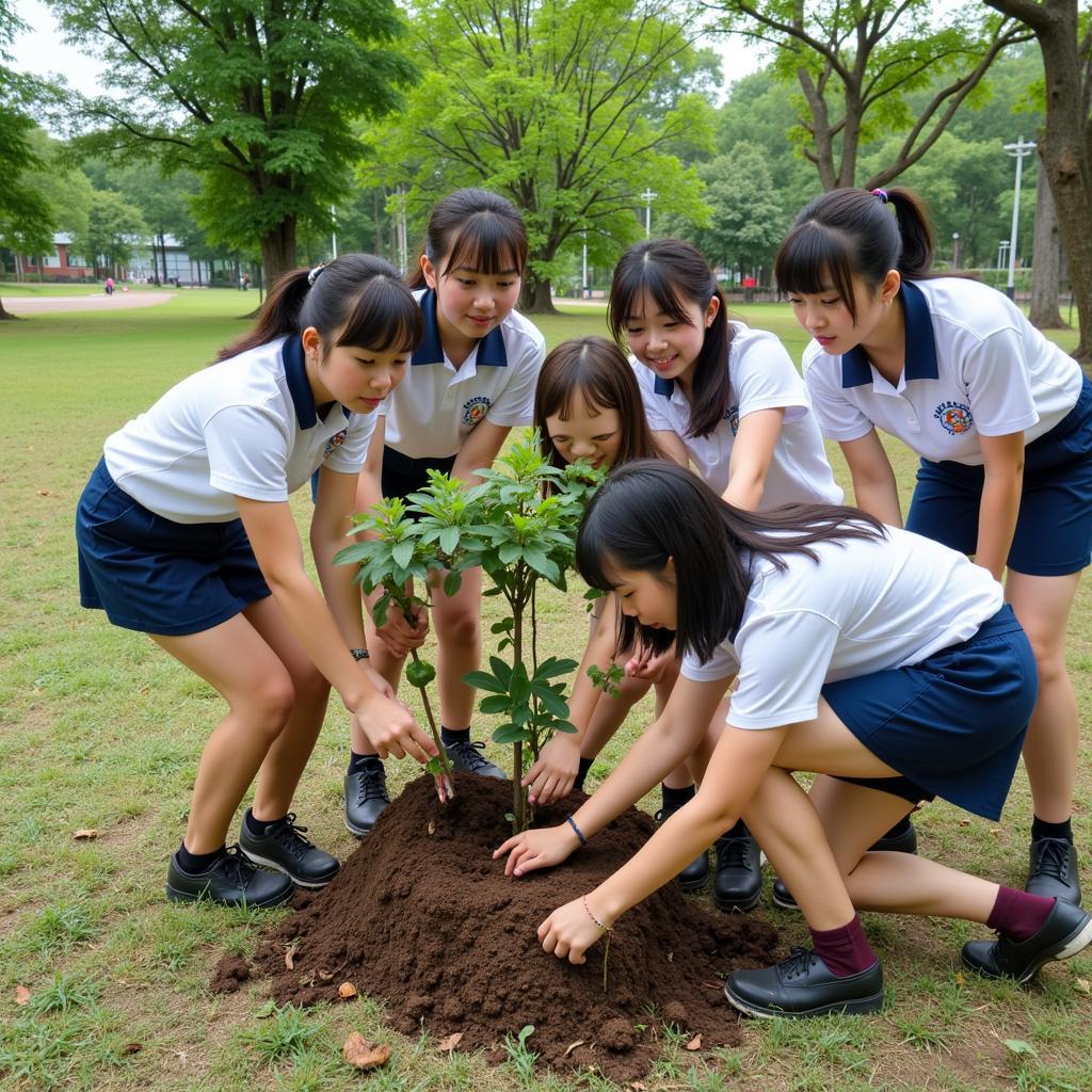 Hoạt động bảo vệ môi trường của học sinh THPT Gia Định