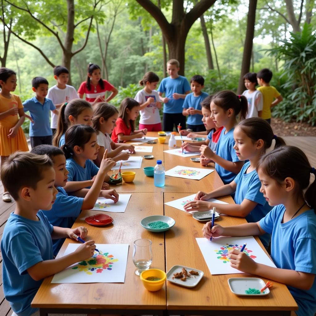 Hoạt động ngoại khóa tại trường mầm non Montessori