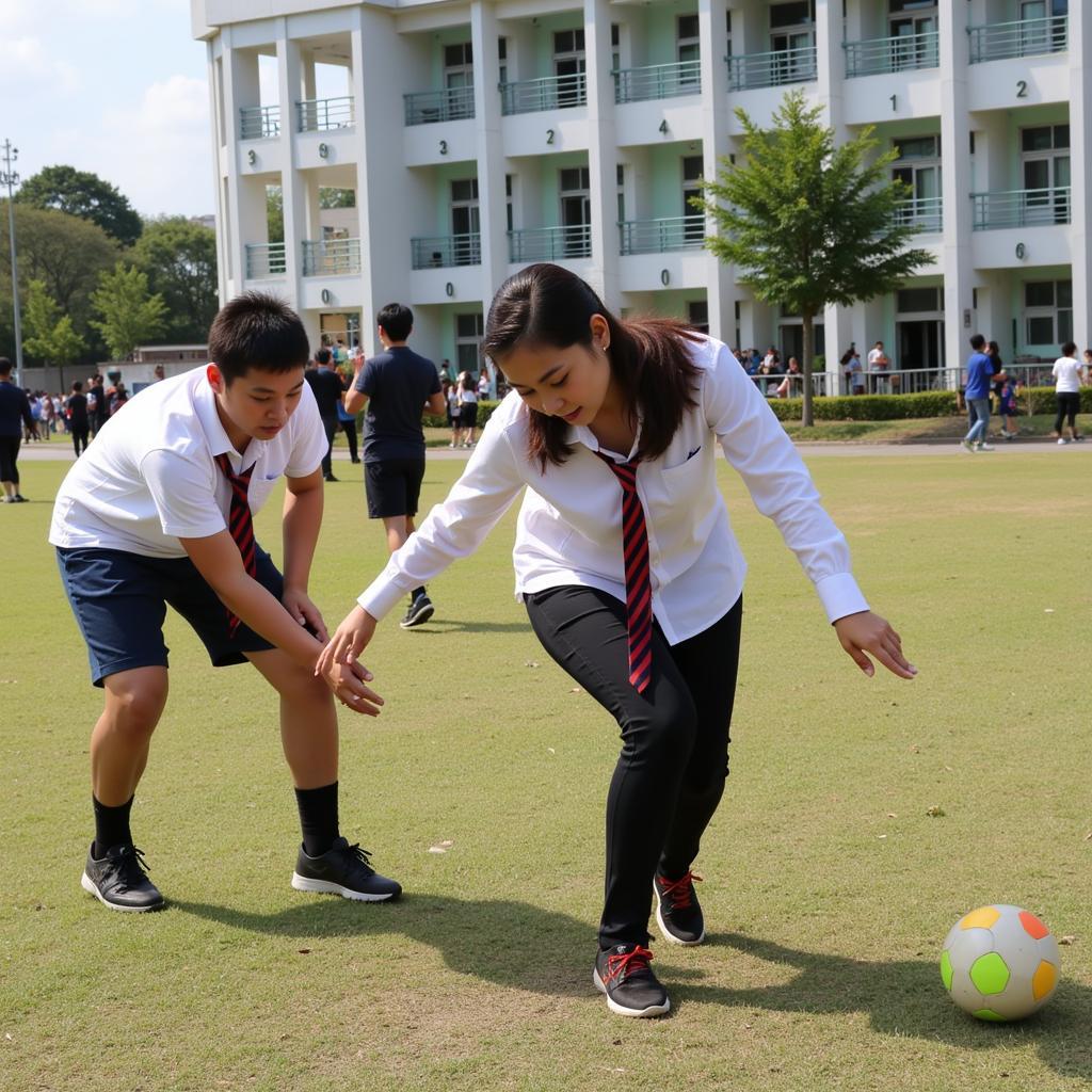 Học sinh Trường THPT Gia Định tham gia hoạt động ngoại khóa.