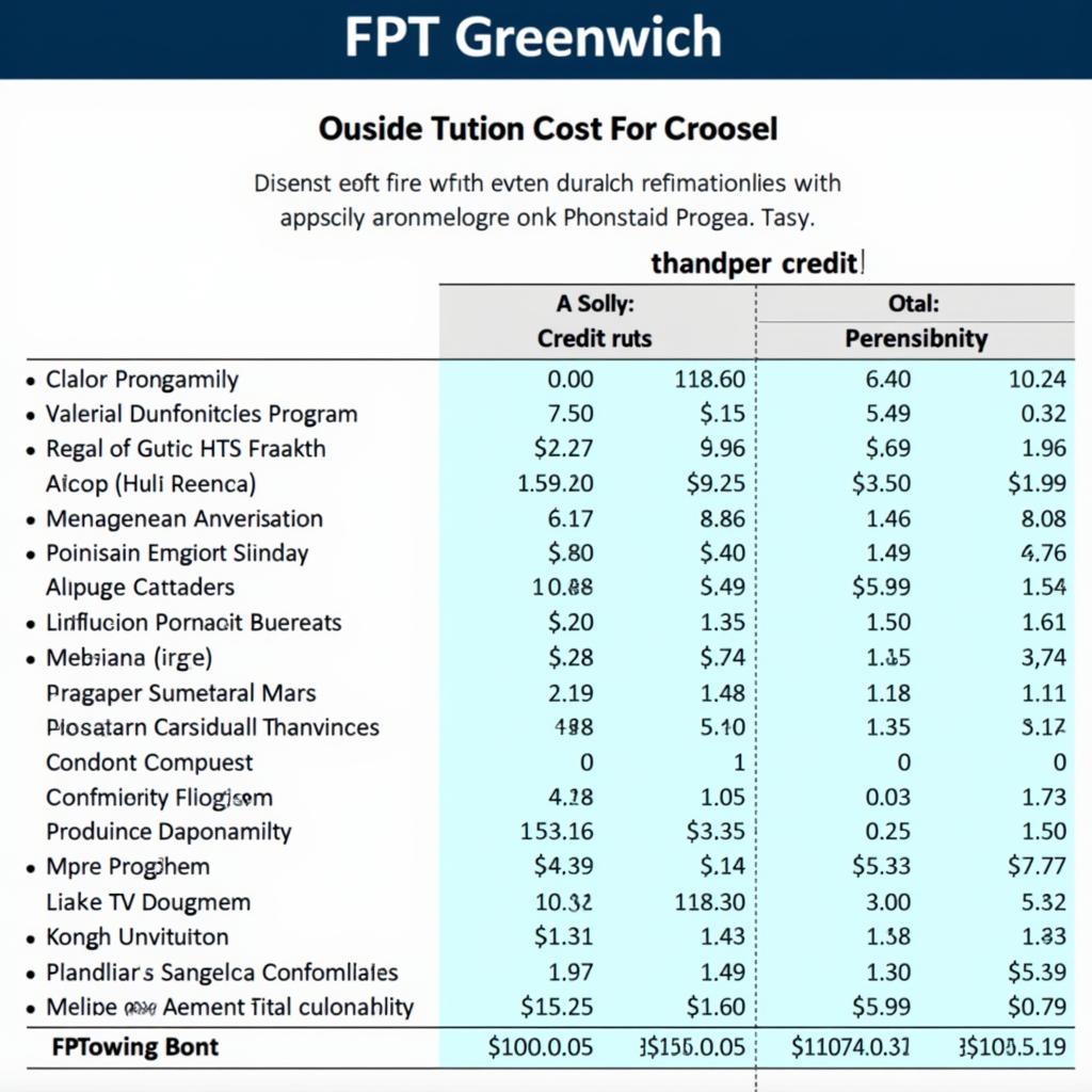 Học phí FPT Greenwich được cập nhật thường xuyên