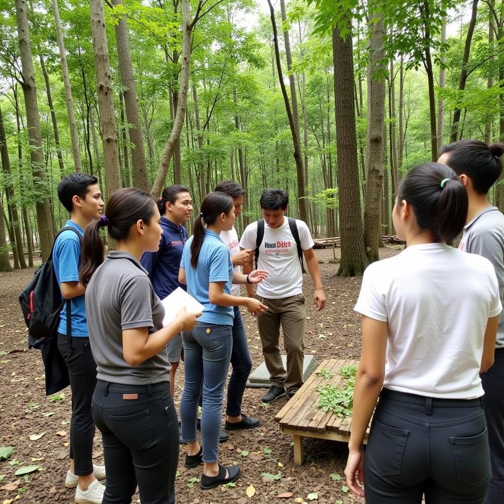 Học sinh THPT Gia Định học tập tại nông trường cao su Minh Hưng