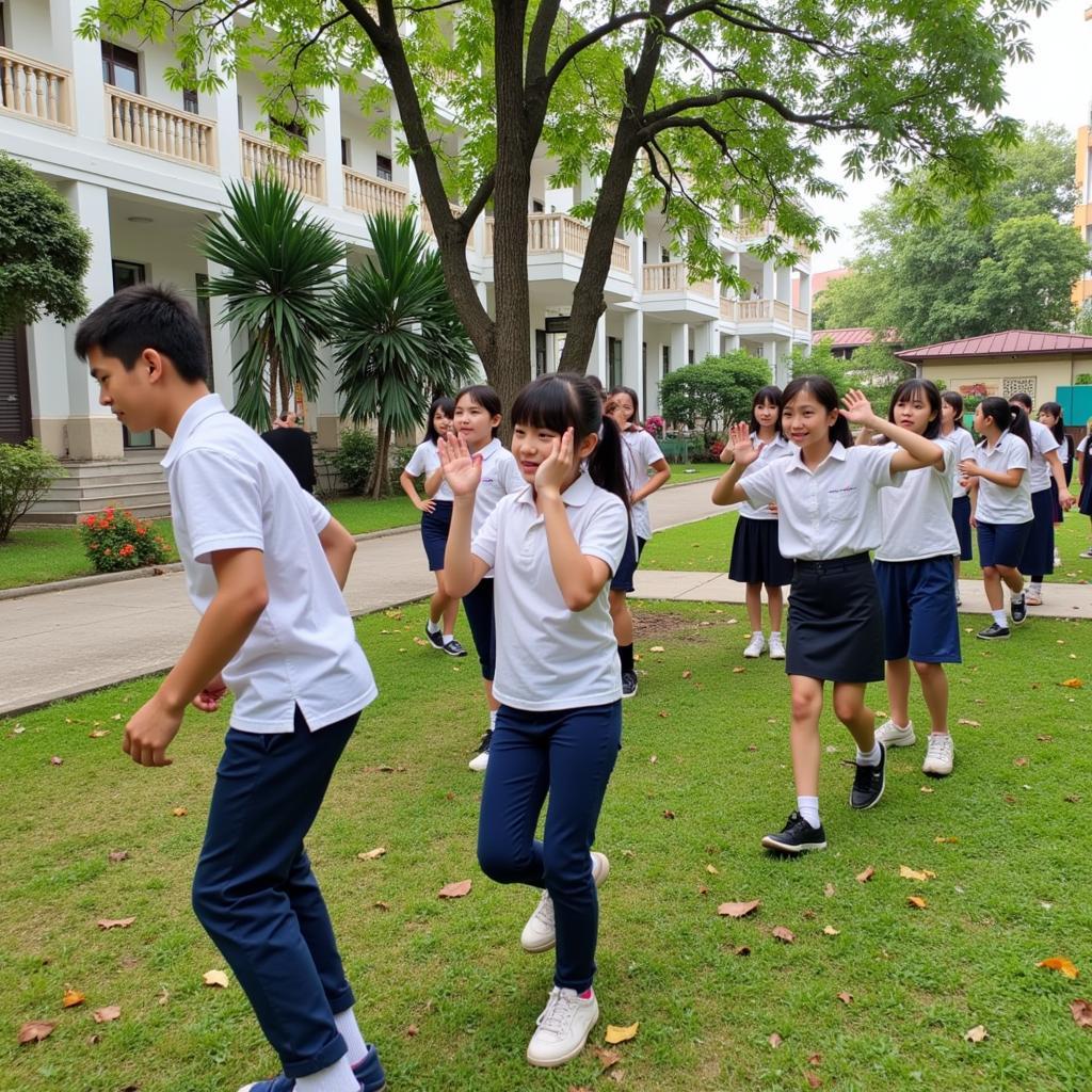 Học sinh trường tiểu học Hòa Bình A tham gia hoạt động ngoại khóa