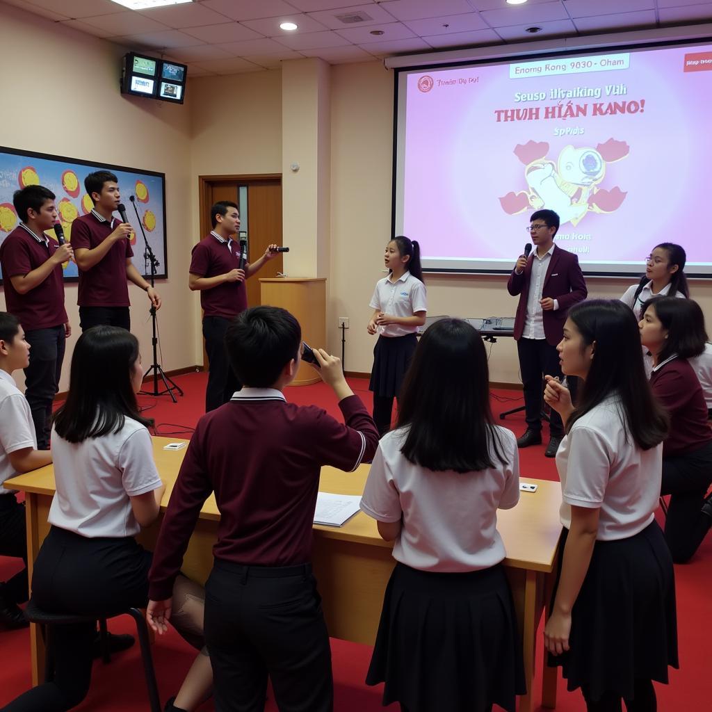 Học sinh THPT Gia Định hát karaoke không giờ rồi của Trường Vũ