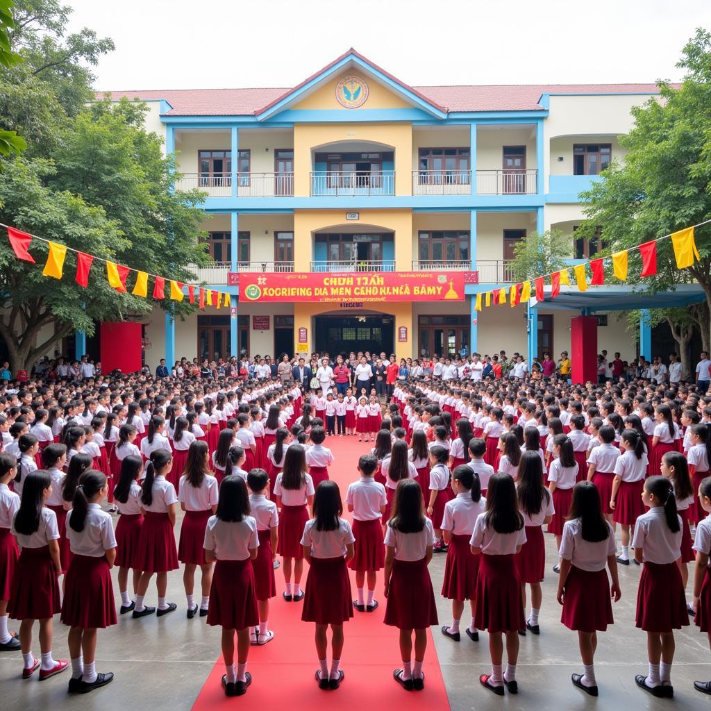 Lễ khai giảng tại THPT Gia Định