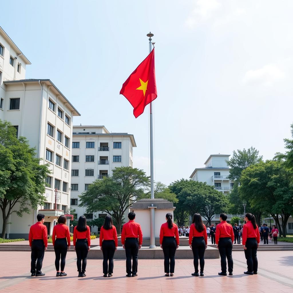 Buổi chào cờ tại quảng trường Vinh Nghệ An