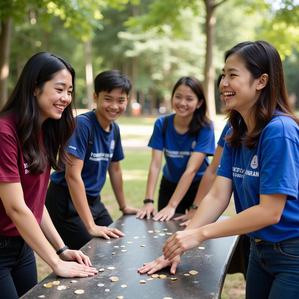 Sinh viên Đại học Ngoại Thương tham gia hoạt động ngoại khóa