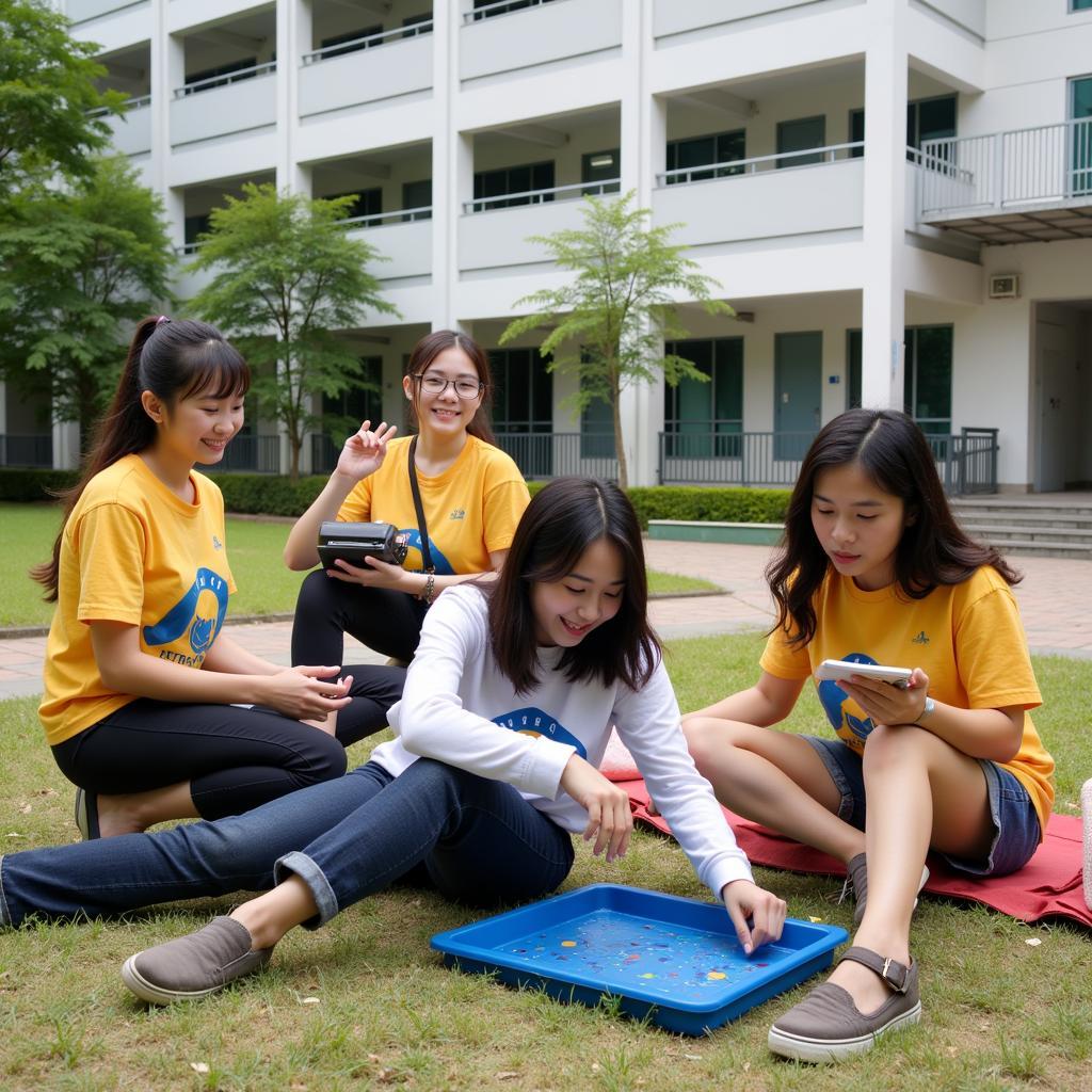 Sinh viên Đại học Võ Trường Toản tham gia hoạt động ngoại khóa