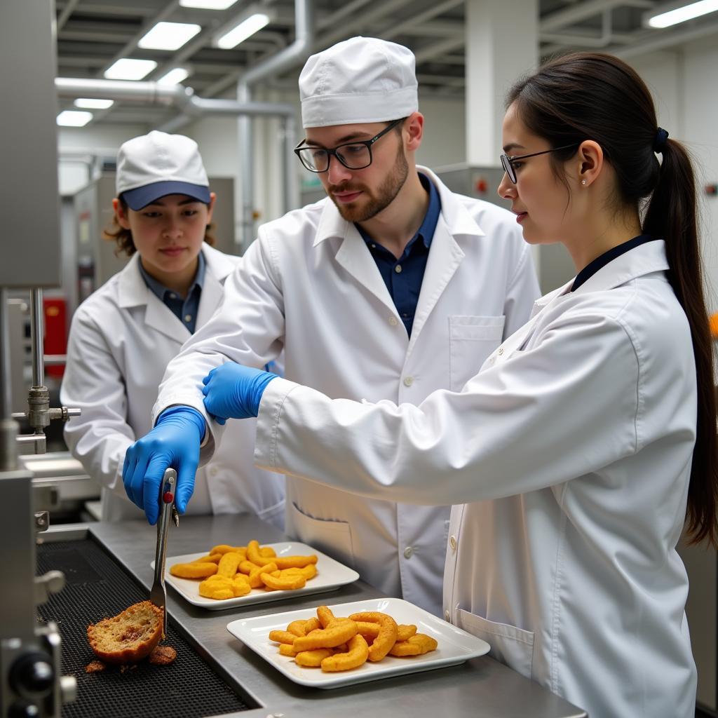 Students Interning at a Food Production Facility