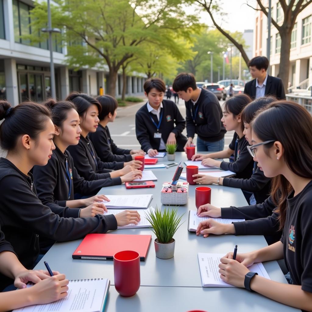 Sinh viên Vạn Xuân tham gia hoạt động ngoại khóa