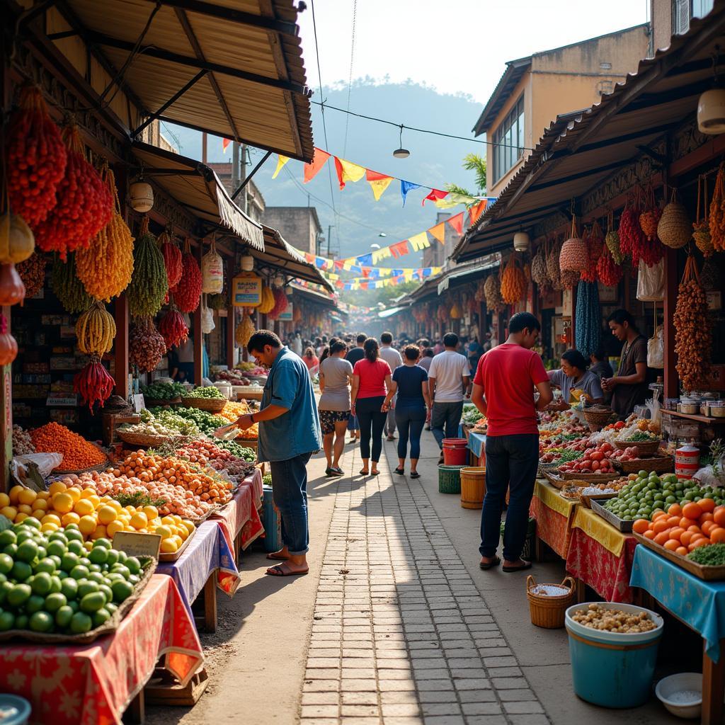 Hình ảnh minh họa về thị trường địa phương