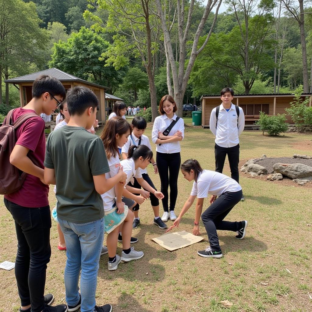 Học sinh THPT Gia Định tham gia hoạt động trường đông du