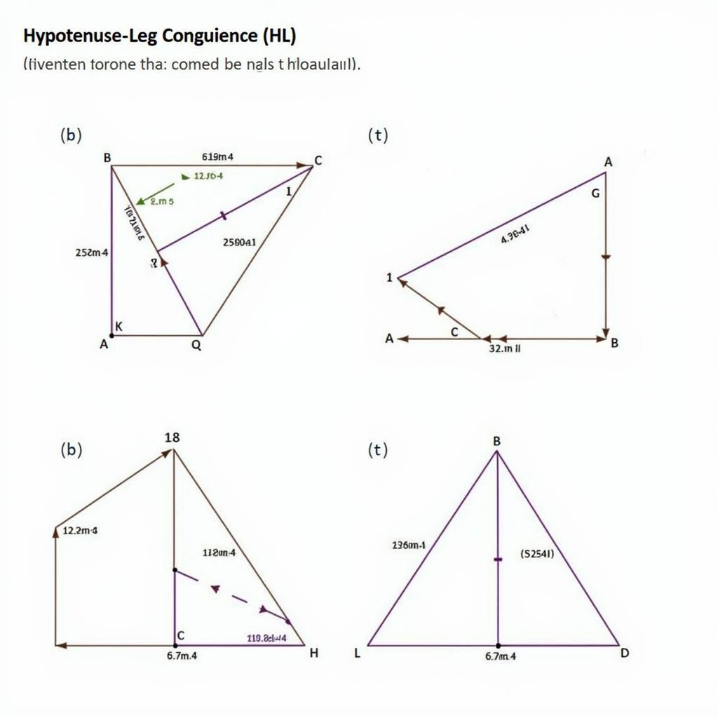 Minh họa trường hợp cạnh huyền góc nhọn