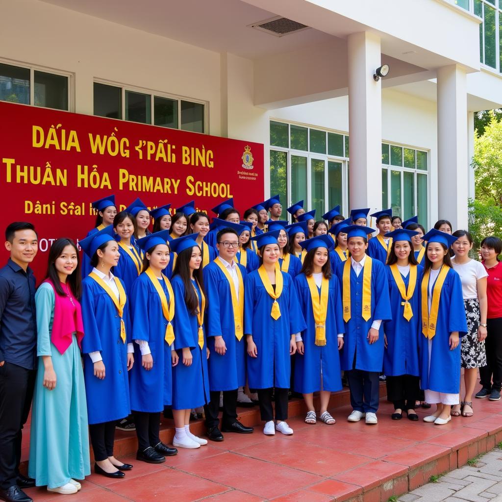 Lễ tốt nghiệp tại trường tiểu học Thuận Hòa