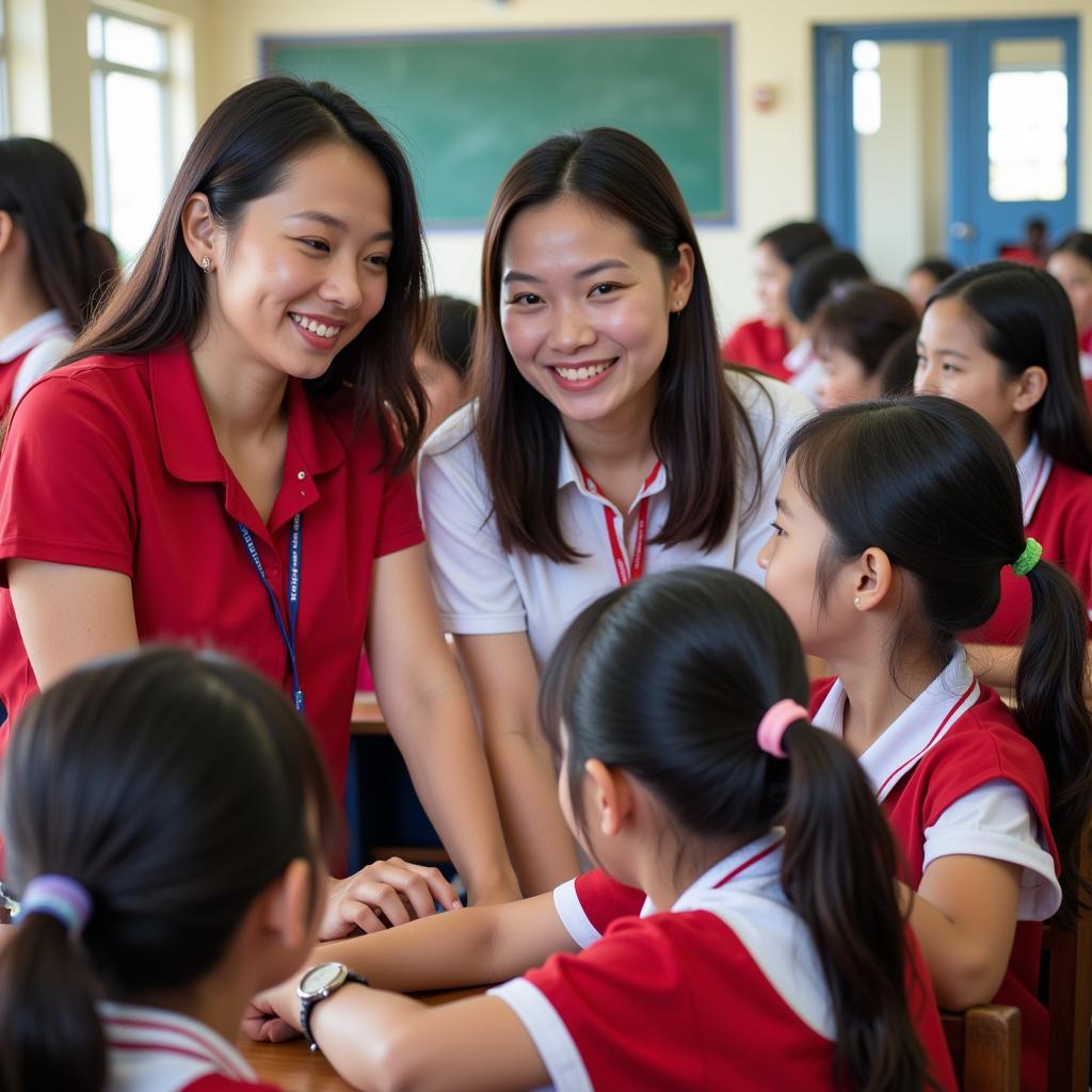 Đội ngũ giáo viên tận tâm tại trường tiểu học Vạn Thạnh Nha Trang