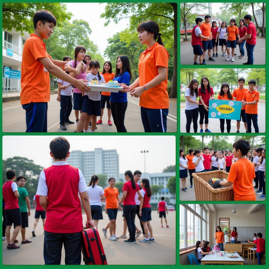 Outdoor activities at Phan Van Tri High School, Giong Trom