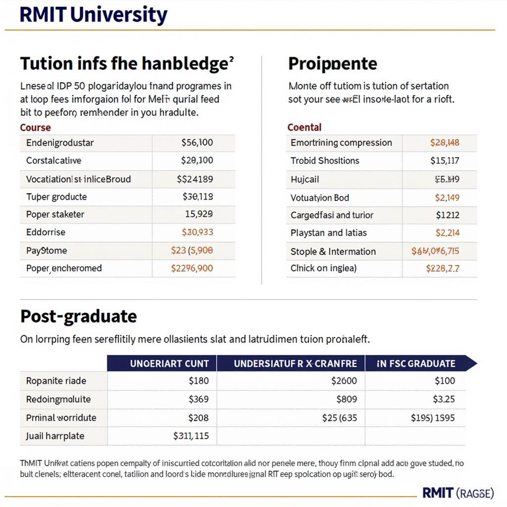 Chi tiết học phí RMIT