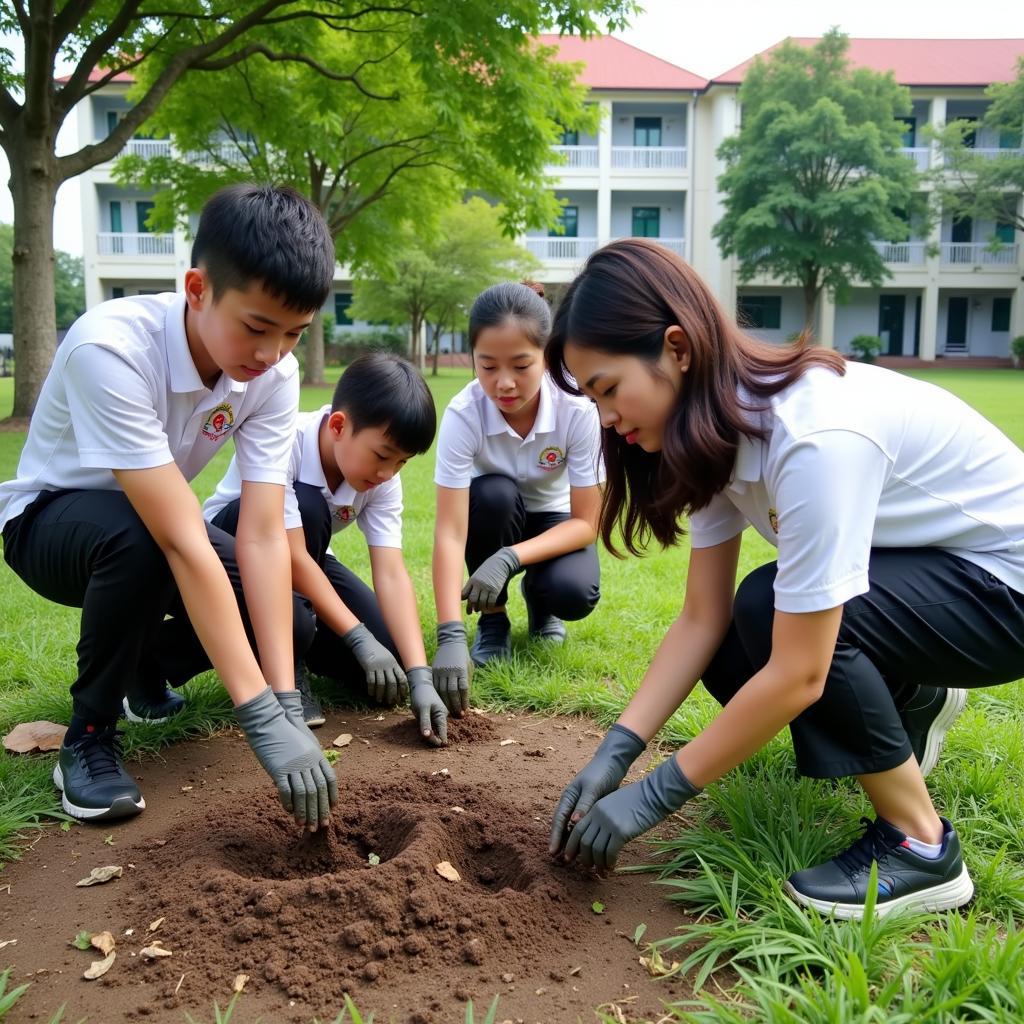 Học sinh Gia Định trong hoạt động bảo vệ môi trường