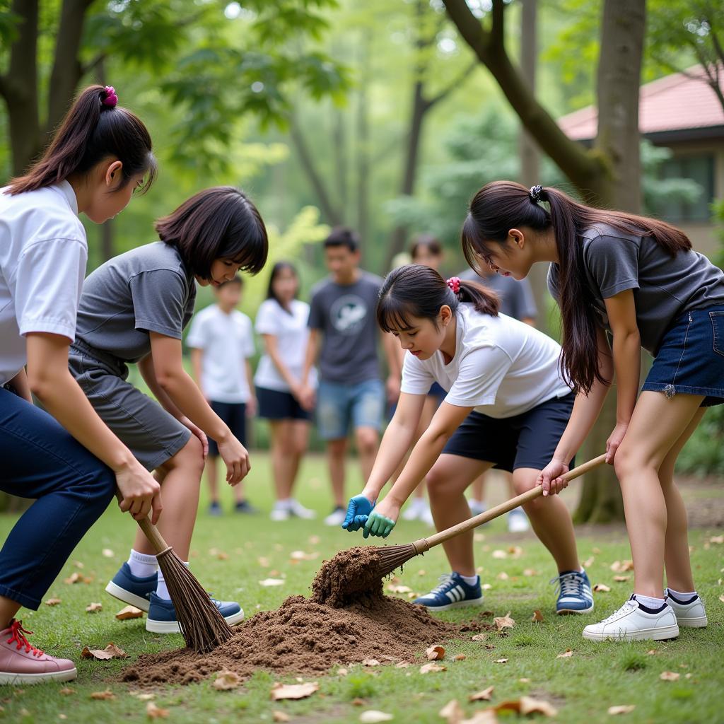 Học sinh tham gia các hoạt động cộng đồng