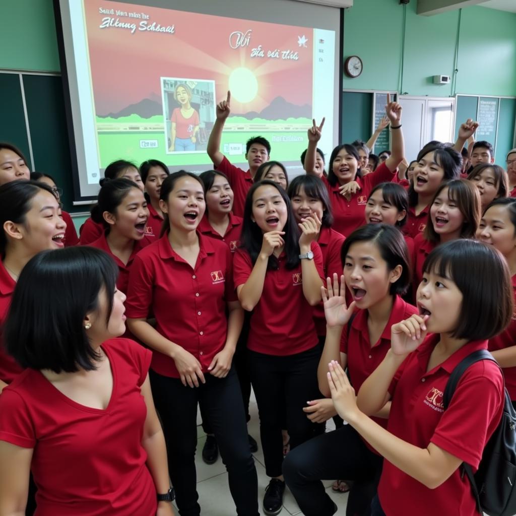 Học sinh THPT Gia Định hát karaoke lời kẻ đăng trình Trường Vũ