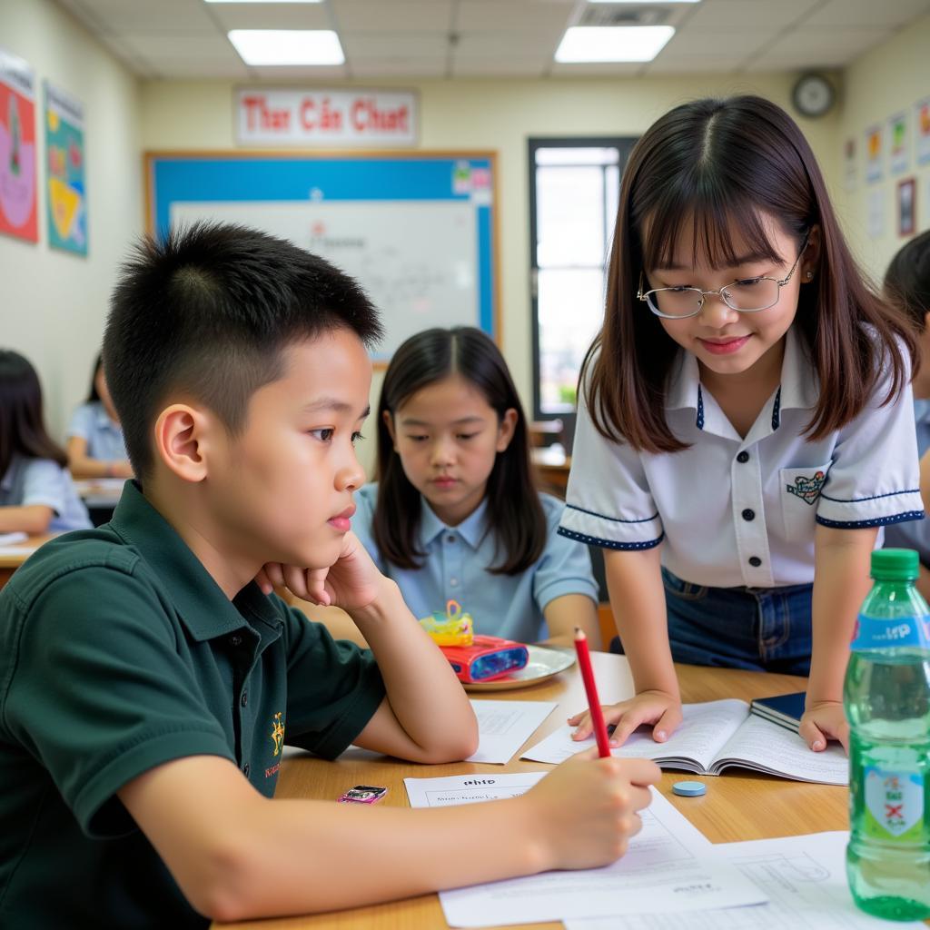 Môi trường học tập tại Trường THPT Tân Hưng: Học sinh tham gia hoạt động ngoại khóa và tình nguyện