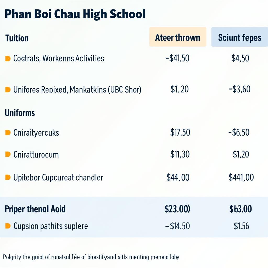 Học phí THPT Phan Bội Châu