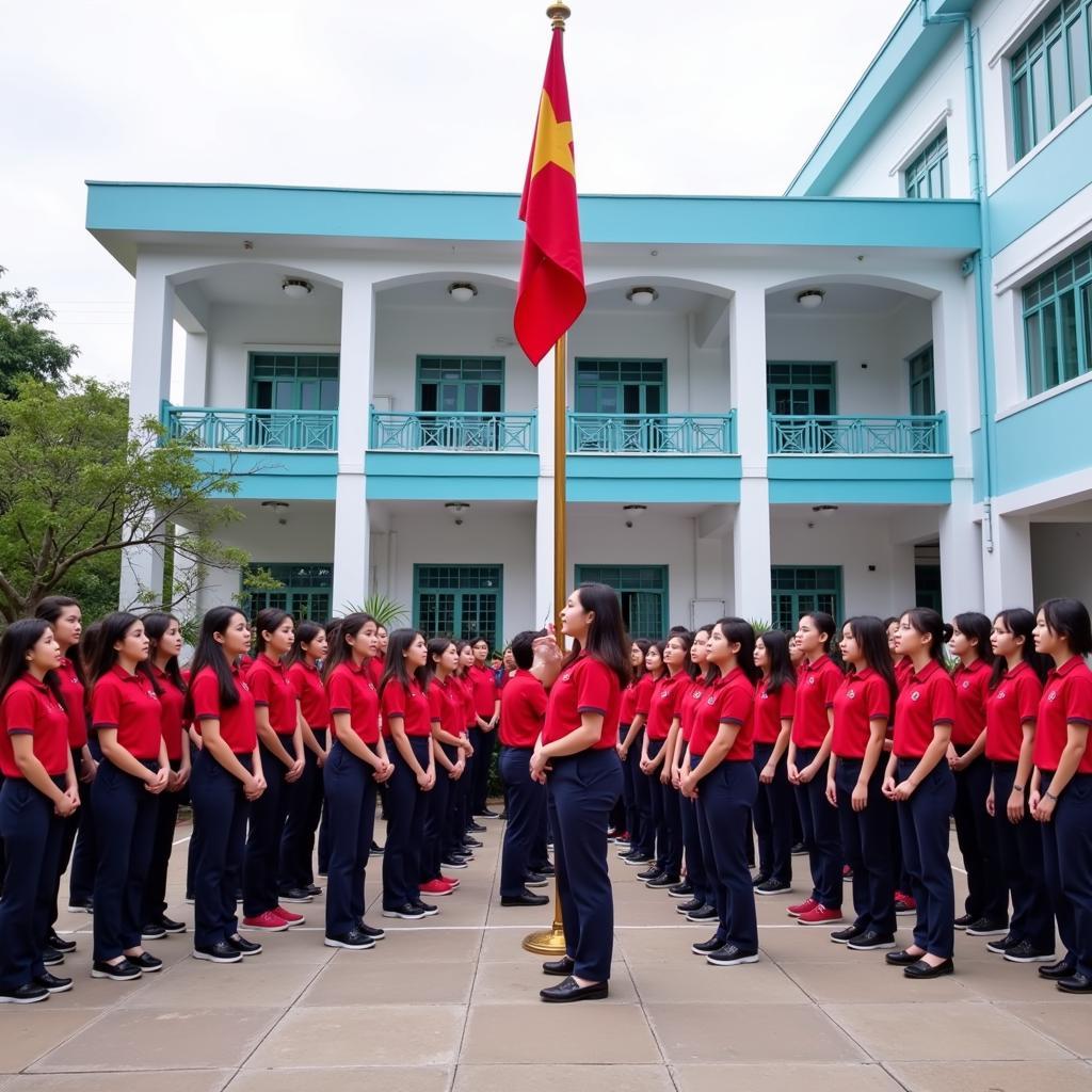 Lễ chào cờ và bài hát trường